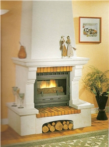 Vratza Limestone Fireplace Mantels