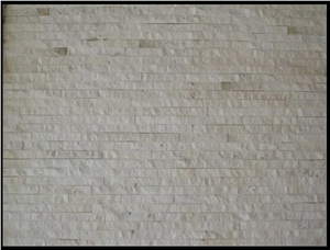 Mura White Marble Strip Wall Panels, Stone Veneers