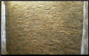 Yellow Struganik Strip Wall Panels, Stone Veneers