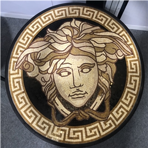 Mosaic With The Head Of Medusa At Glass Mosaic Pattern