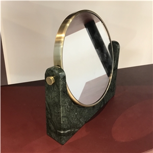 Dark Green Marble Cosmetic Mirror Frame