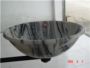 Indoor Decoration Marble Stone Bathroom Oval Shape Sink