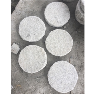 Round Grey Granite Step Stone Walkway Paver Stone