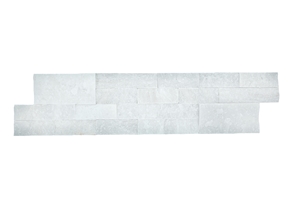 Splitface Glacier White Marble Ledger Panel