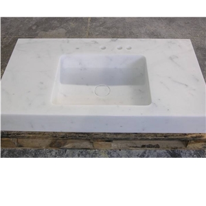 Bianco Carrara C Marble Solid Sink