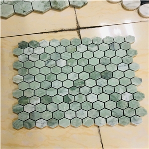 China Green Mosaic Tile For Bathroom And Floor