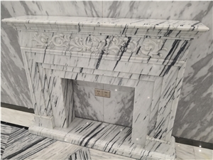 High Quality White Marble Stone Fireplaces