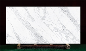 Artificial Quartz Stone Slab With White Grey From Factory
