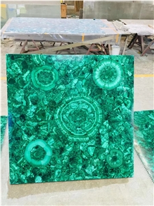 Green Agate Stone Cut To Tile Semiprecious Stone