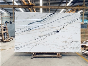 China Hot Sale Calacatta Golden White Marble Slabs