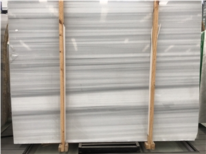 China Star Grey Vein White Marble Slabs For Project Tiles