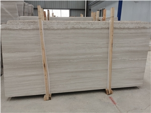 China White Wood Grain Marble, Ancient White Marble Slabs