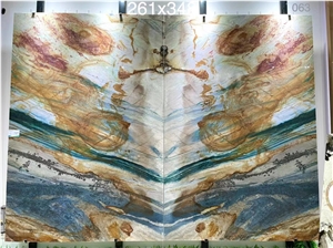 Dunhuang Frescoes Ocean Vein Big Slab For Tv Background