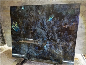 Labradorite Blue Granite Slab For Wall Home Hotel Project