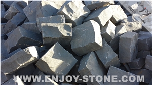 All Split China Black Basalt Cobblestones  Paver