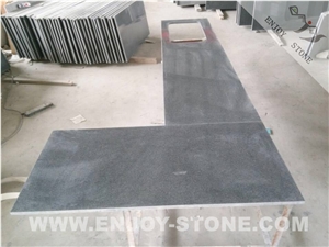 G654 Black Granite For Countertop Ponished&Honed