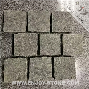 New G684 Black Block Natural Granite Cobble Stone Pavers