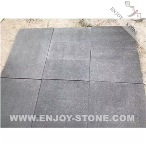 New G684 Black Granite Tiles With Flamed