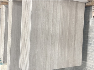 China Silk Georgette Marble White Wooden Marble Slabs