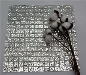 Gold And Silver Leaf Glass Mosaic
