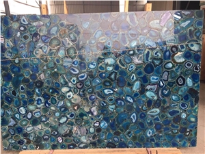 Luxury Gemstone Blue Semiprecous Stone Slabs & Tiles