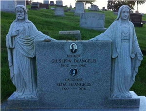 Customer Design Angel Granite Cross Tombstone& Gravestone