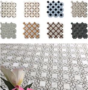 High Quality, Water-Jet China Marble Mosaic Tiles