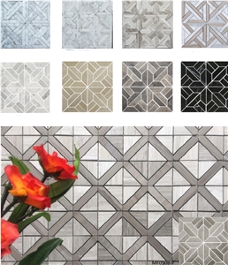 High Quality, Water-Jet China Marble Mosaic Tiles