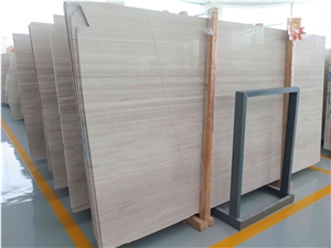 White Wood Grain Marble Tiles& Slabs, High Quality