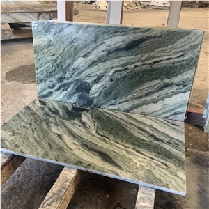 Panda Green Marble Stone Flooring Tile,Green Wave Marble