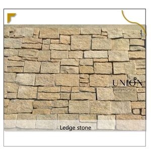 UNION DECO 8'' X 24'' Granite Ledger Stone Panel And Corner