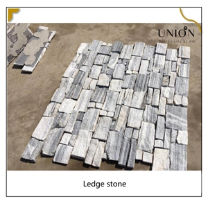 UNION DECO Cloudy Grey Quartzite Wall Cladding Cement Stone