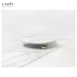 UNION DECO Natural Marble Cake Stand Dessert Serving Plate