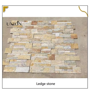 UNION DECO Natural Rusty Ledger Stone Wall Panel S Shape