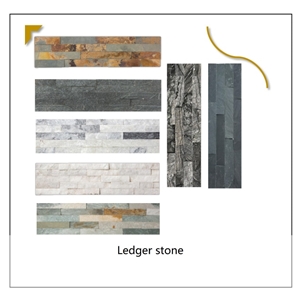 UNION DECO Natural Stone Quartzite Ledger Stone Panel 18X35