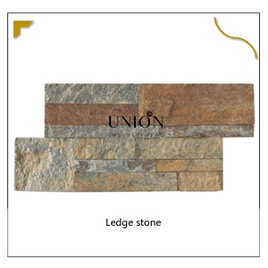 UNION DECO Rusty Quartzite Ledger Panel Exterior Stack Stone