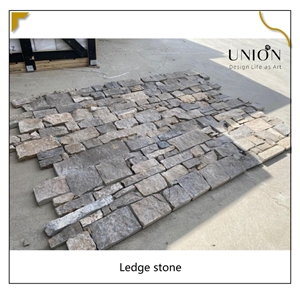 UNION DECO Stacked Stone Coffee Brown Marble Stone Cladding