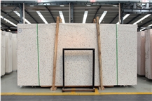 White Inorganic Terrazzo Tile Slab Floor Wall