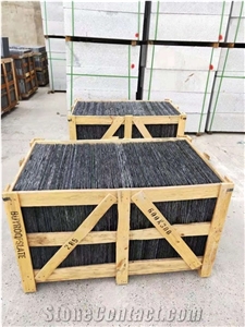 Black Slate Split Floor Tiles Big Size