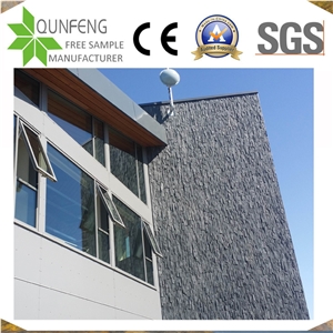 China Black Split Stacked Stone Ledger Wall Panel Slate