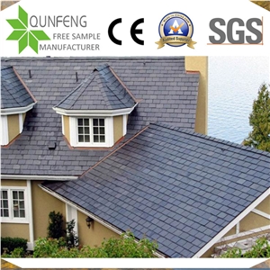 Natural Split Rectangular Black Slate Roofing Tile Coating
