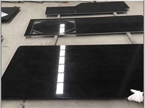 Good Quality Black Galaxy Polished Granite Slab