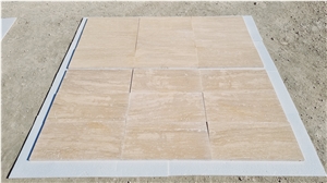 Vein Cut Travertine Filled And Polished Selection A_B