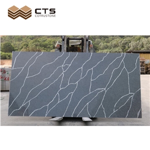Black Calacatta Quartz Stone Slab High Quality Factory Price