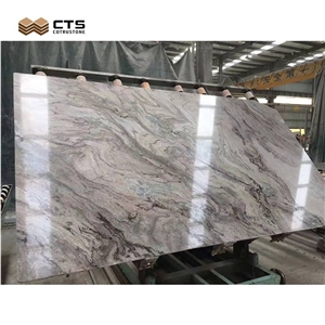 Glossiness Rose Wooden Marble Slab For Interior Floor Decor