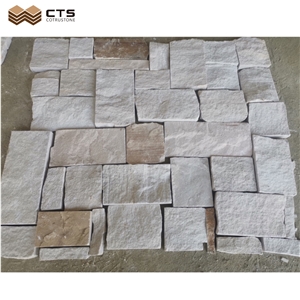 High Quality White Sandstone Exterior Wall Regular Square