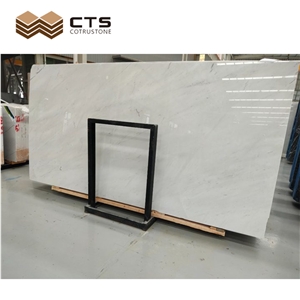 Glossiness Sivec White Marble Slab For Interior Wall Design