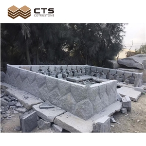 Granite Stone Fench Stately Triangle Design Surrounding Wall