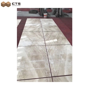 Layout Pattern Sandbrown Beige Marble For Interior Floor