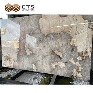 Luxury Big Crystal Patagonia Granite Slab Interior Backwall